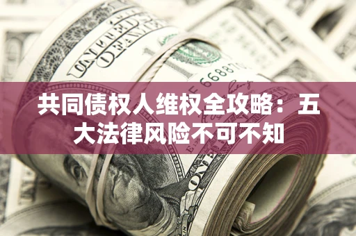 武汉共同债权人维权全攻略：五大法律风险不可不知