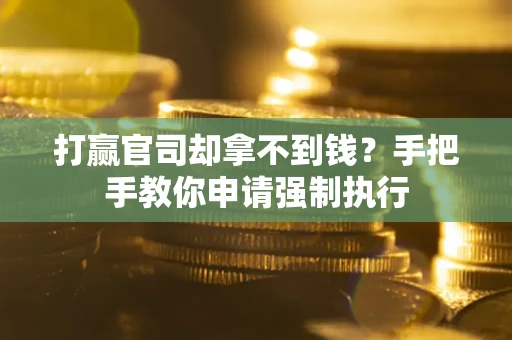 武汉打赢官司却拿不到钱？手把手教你申请强制执行