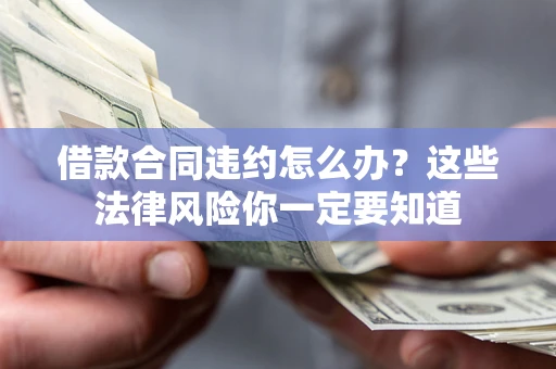 武汉借款合同违约怎么办？这些法律风险你一定要知道