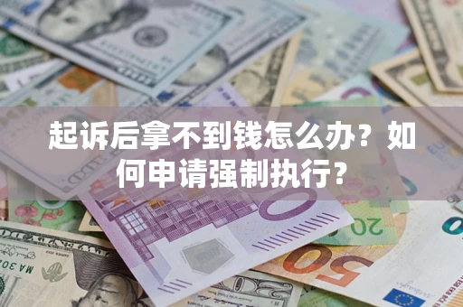 武汉起诉后拿不到钱怎么办？如何申请强制执行？