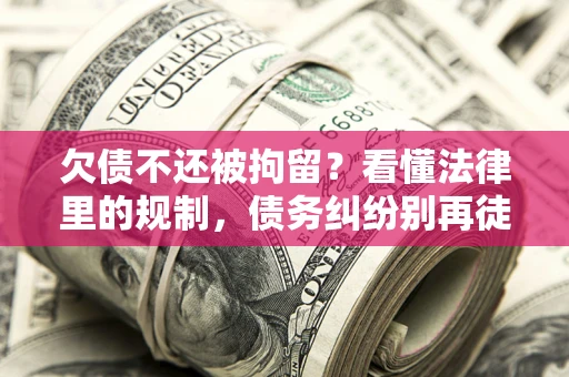武汉欠债不还被拘留？看懂法律里的规制，债务纠纷别再徒劳奔波