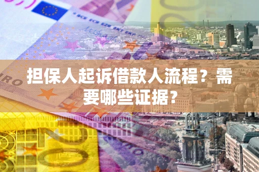 武汉担保人起诉借款人流程？需要哪些证据？