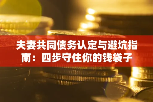 武汉夫妻共同债务认定与避坑指南：四步守住你的钱袋子