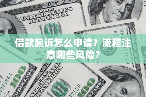 武汉借款起诉怎么申请？流程注意哪些风险？