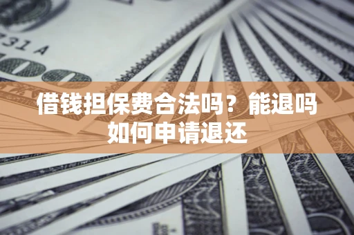 武汉借钱担保费合法吗？能退吗如何申请退还