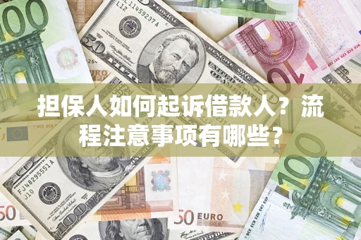 武汉担保人如何起诉借款人？流程注意事项有哪些？